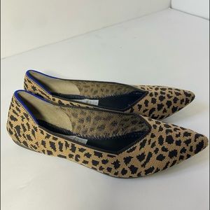 Rothys The Point Leopard Print Size 8.5 *no insoles*